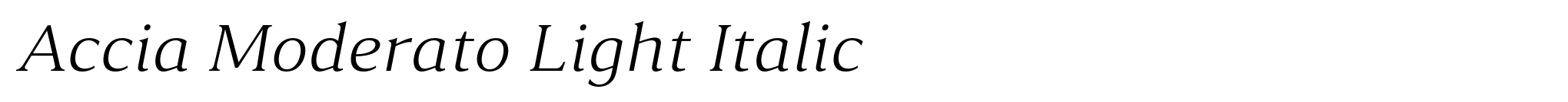 Accia Moderato Light Italic image